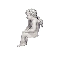 Design Toscano® 13" Mourning Mortality Sitting Cherub Sculpture