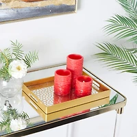 Red Coastal Flameless Candle Set