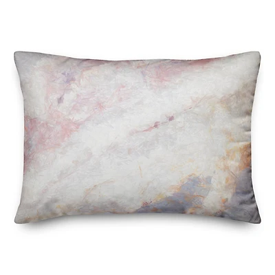 Pink Marble Throw Pillow