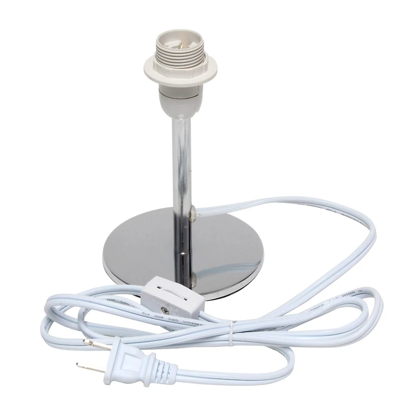 Simple Designs™ 12.5" Mini Chrome Table Lamp with Angled Fabric Shade