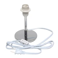 Simple Designs™ 12.5" Mini Chrome Table Lamp with Angled Fabric Shade