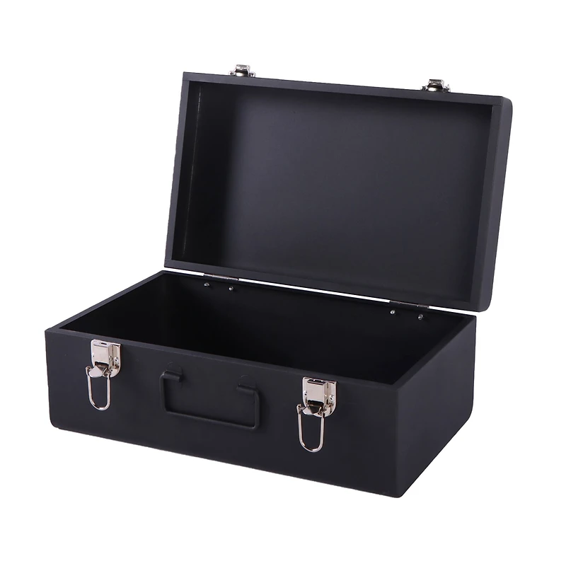 Black Large Metal Storage Box by Artist's Loft™