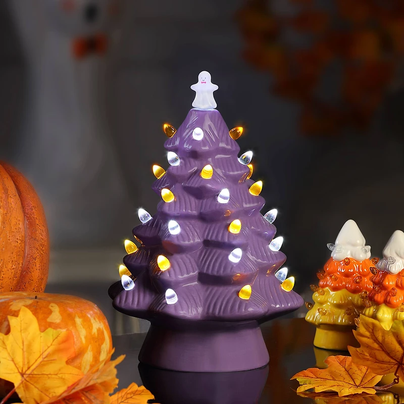 Mr. Halloween 11.7" Purple Ceramic Tree