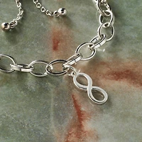 Silver Plated Infinity Charm by Bead Landing™