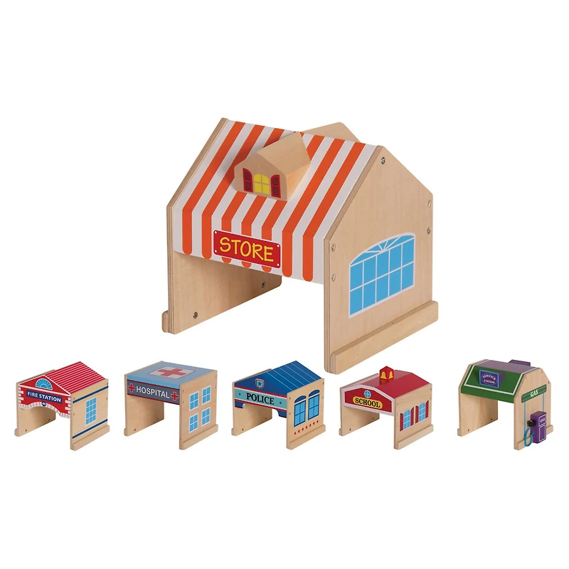 Guidecraft® Community Buildings Set