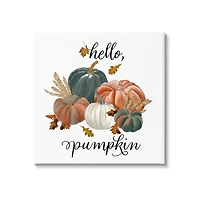 Stupell Industries Hello Pumpkin Fall Harvest Canvas Wall Art