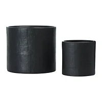Hello Honey® Stoneware Planters with Embossed Cross Hatch Texture Set