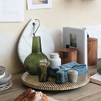 Hello Honey® 9" Green Verdant Elegance Glass Carafe Set