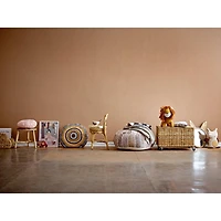 Hello Honey® 12.5" Wood Stool with Rattan Legs