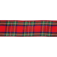 2.5" x 80ft. Red Tartan Wired Jumbo Ribbon by Celebrate It®