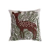 Hello Honey® 18" x 18" Square Cotton Embroidered Pillow