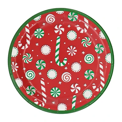 7" Candy Cane Paper Plates, 12ct. by Celebrate It™