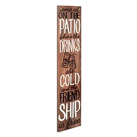 American Art Décor™ 47.25" Patio Friendship Grillin' Chillin Double-Sided Hanging & Leaning Wall Sign
