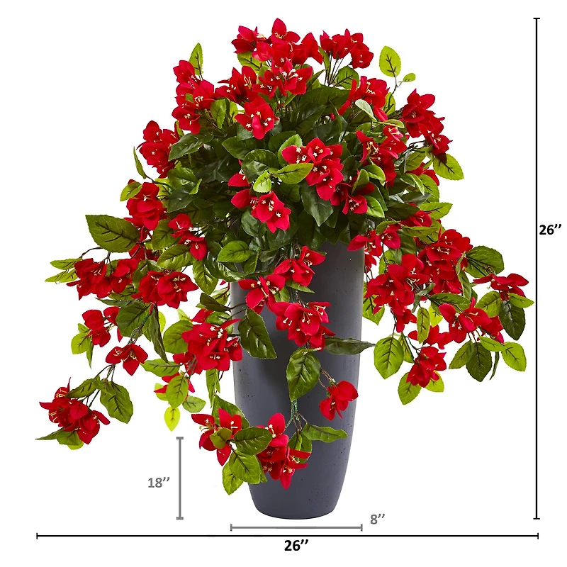 2ft. Red Bougainvillea in Tower Planter