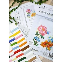 Luca-s Flowers And Butterfly Counted Cross Stitch Kit