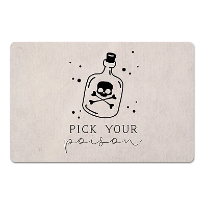 Pick Poison Bottle Cream Floor Mat