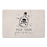 Pick Poison Bottle Cream Floor Mat