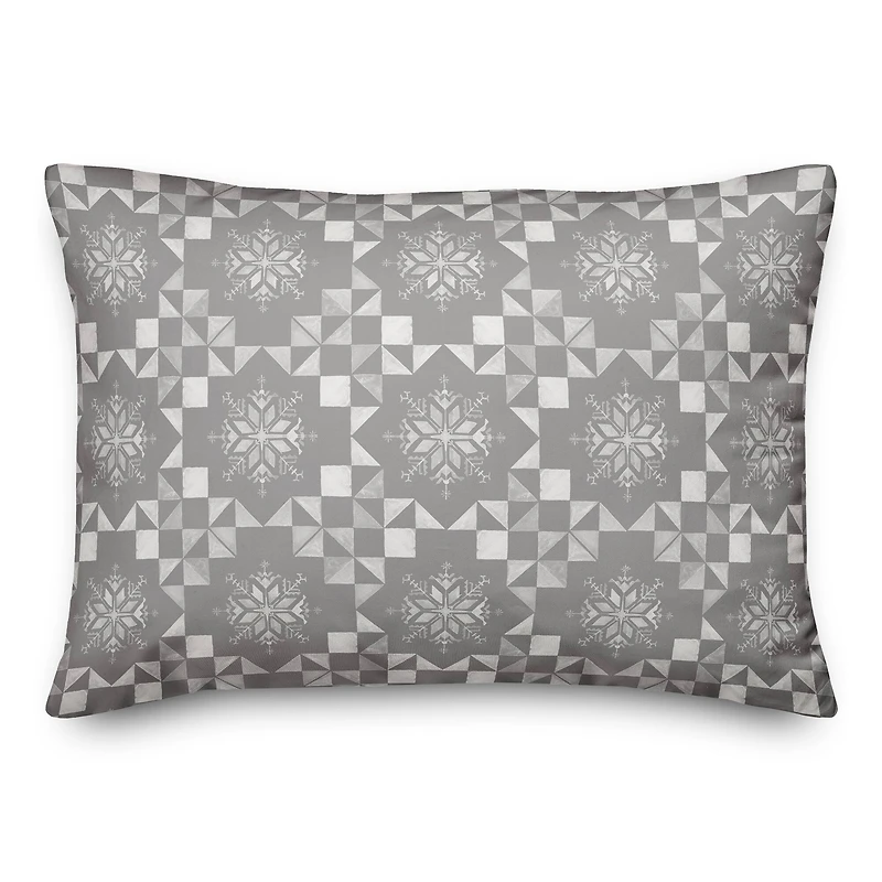 Neutral Christmas Pattern Throw Pillow