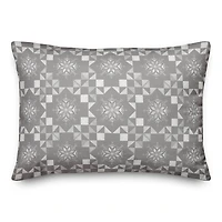 Neutral Christmas Pattern Throw Pillow