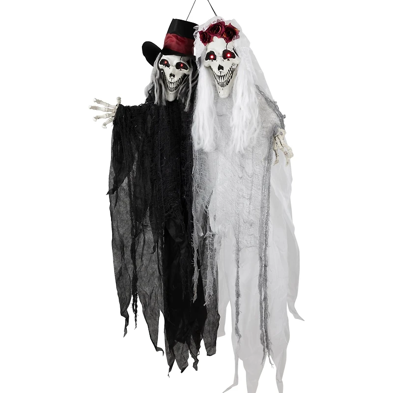 47" Lit Vampire Couple with Sound Halloween Decoration