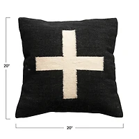 Hello Honey® 20" x 20" Swiss Cross Cotton Wool Throw Pillow