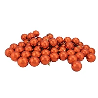 60ct. 2.5" Burnt Orange Shatterproof Shiny Christmas Ball Ornaments