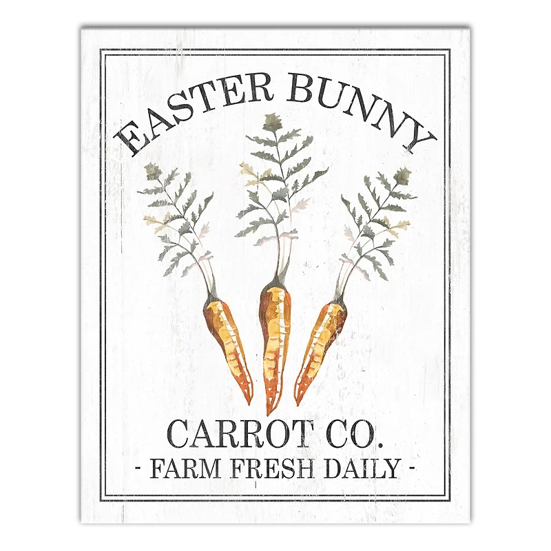 Easter Bunny Carrot Co. Canvas Wall Art