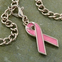 Charmalong™ Pink & Rhodium Ribbon Charm by Bead Landing™ 