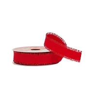 2.5" x 20ft. Red Tinsel Edges Wired Ribbon by Celebrate It®