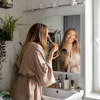 Head West Chrome Stainless Steel Beveled Wall Mirror