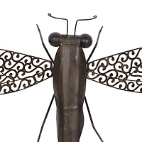 Brown Dragonfly Metal Rustic Wall Decor