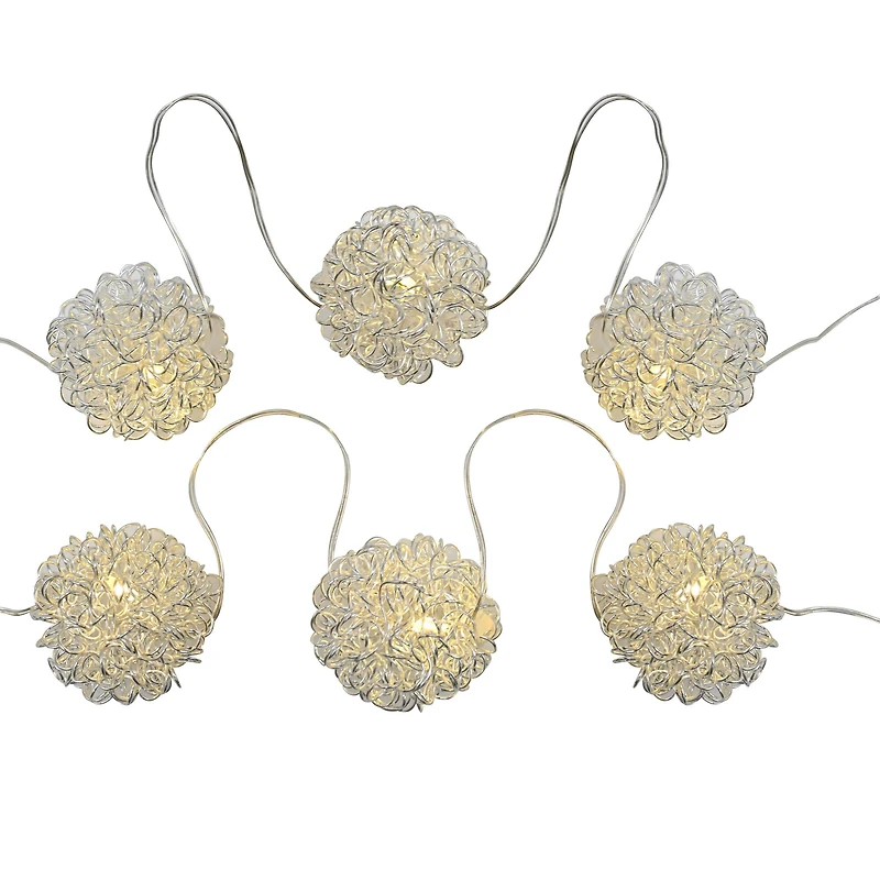 18ct. Warm White LED Silver Wire Ball String Lights by Ashland®