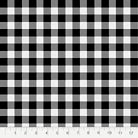 Fabric Editions White & Black Buffalo Check Cotton Fabric