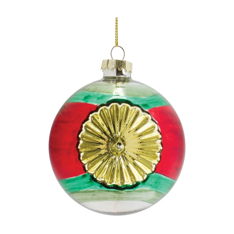Glass Reflector Ball Ornament Set