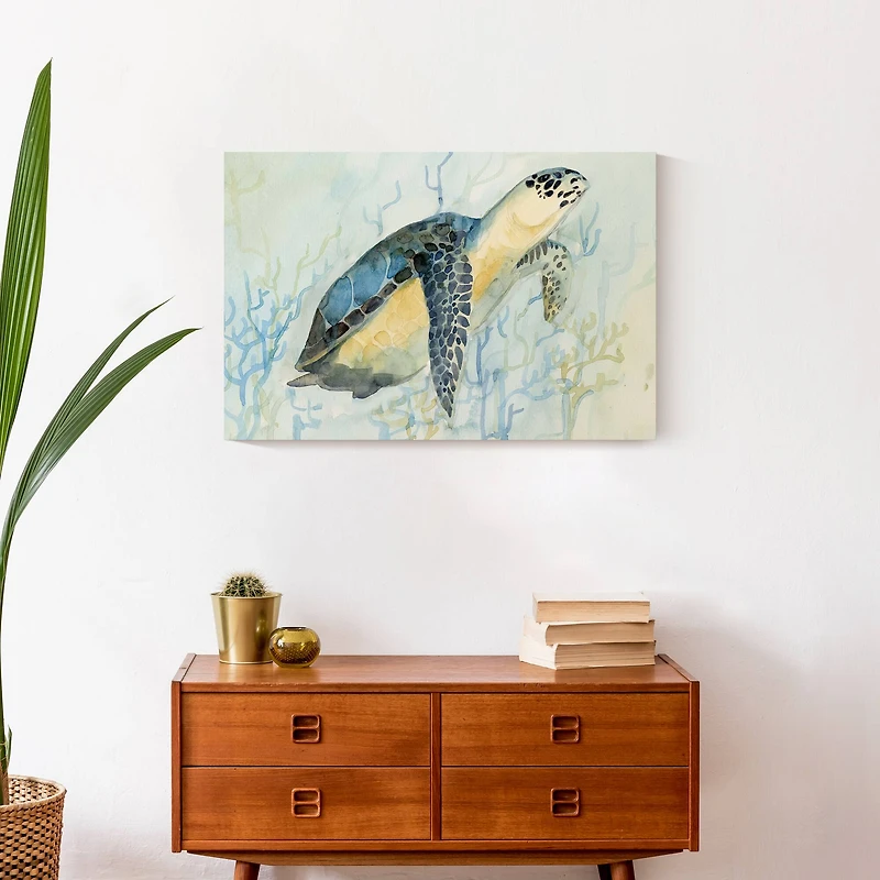 Sea Turtle 24" x 16" Canvas Wall Art