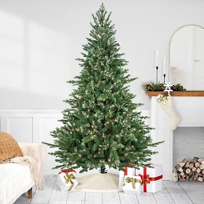 7ft. Pre-Lit Real Touch™ Blue Spruce Artificial Christmas Tree, Clear Lights