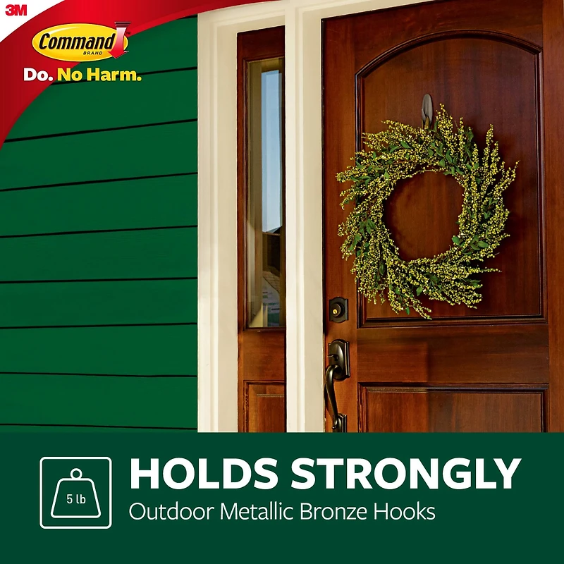 12 Pack: Command™ Large Metallic Bronze Outdoor Designer Hook