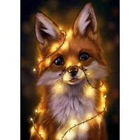 Sparkly Selections Christmas Fox Diamond Art Kit, Round Diamonds