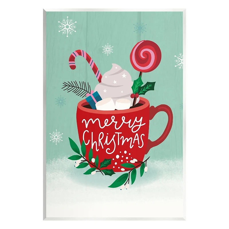 Stupell Industries Merry Christmas Warm Cocoa Wall Plaque Art