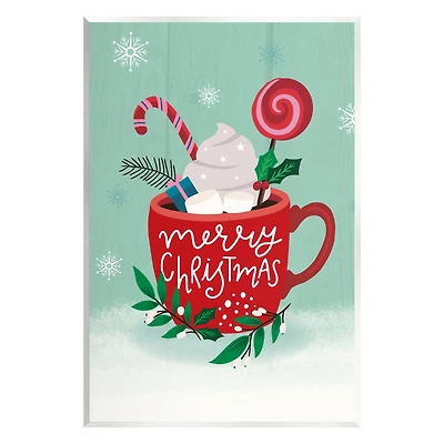 Stupell Industries Merry Christmas Warm Cocoa Wall Plaque Art