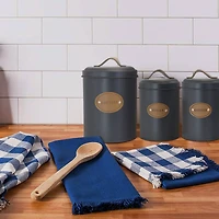 MegaChef Kitchen Food Storage & Organization Gray 5-Piece Canister Set