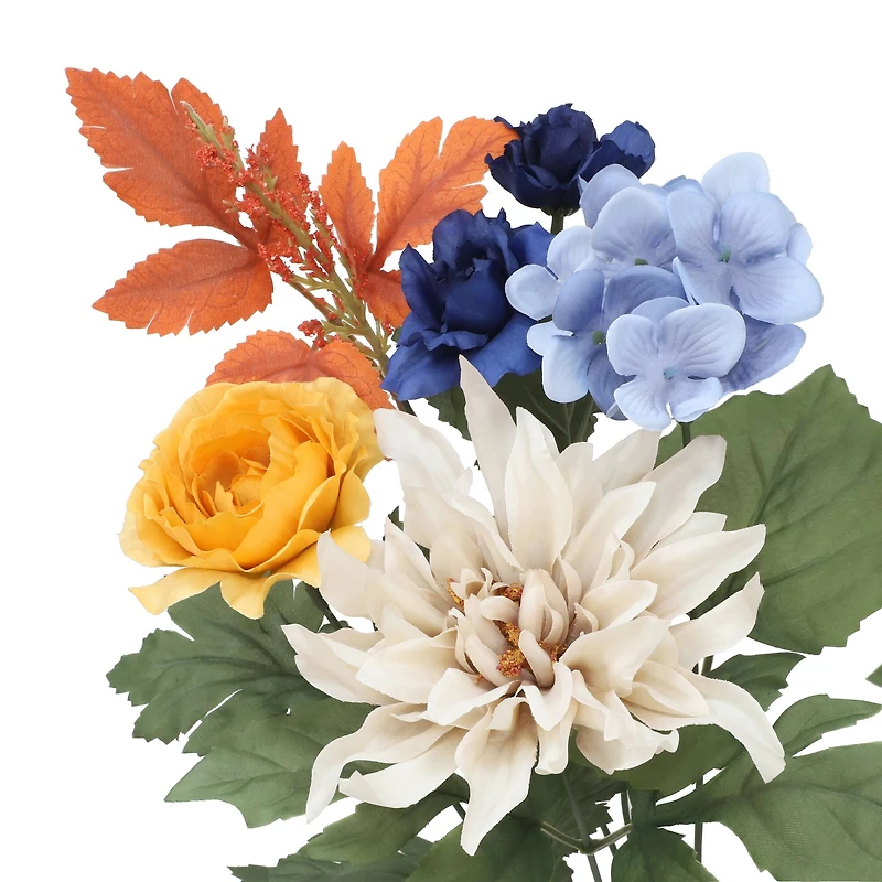 20" Yellow & Blue Dahlia & Hydrangea Bush by Ashland®