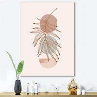 Designart - Moon & Sun Shapes In Retro Terracotta Tones II