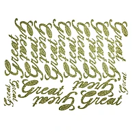JAM Paper Great Gold Script Floral Accessory