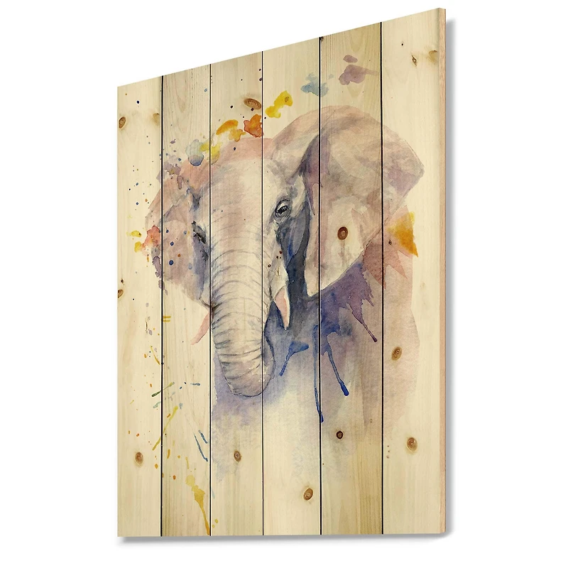 Designart - Portrait of An Elephant In Flowers