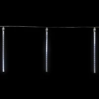 Set of 10 Transparent Dripping Icicle Snowfall Christmas Light Tubes - 14 ft Clear Wire