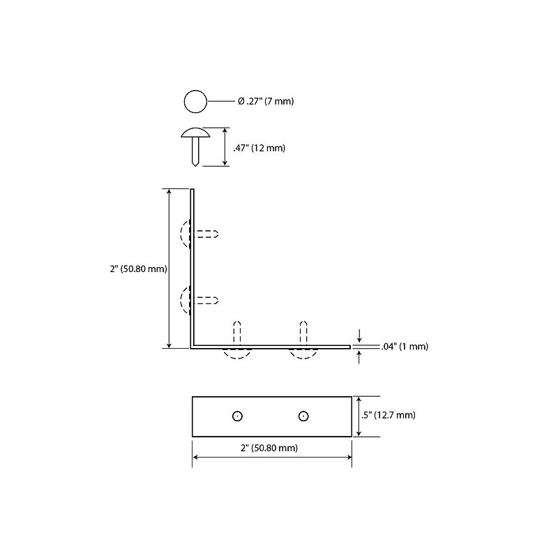 Dritz Home® Small Brass Campaign Smooth Right Angle Corners, 4ct.