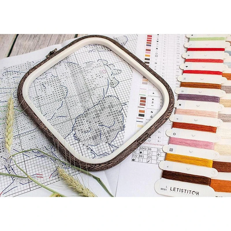 LetiStitch Pied Hens Counted Cross Stitch Kit