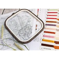 LetiStitch Pied Hens Counted Cross Stitch Kit