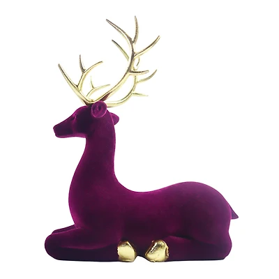 Flocked Sitting Reindeer Tabletop Décor by Ashland